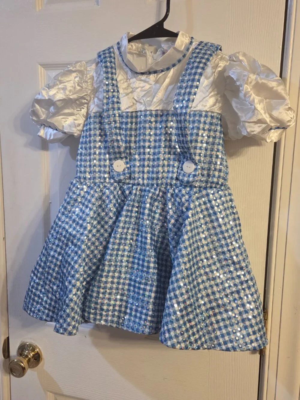 The Wizard of Oz Dorothy Costume Dress Toddler Size Small (Approx. 3T) Sequins